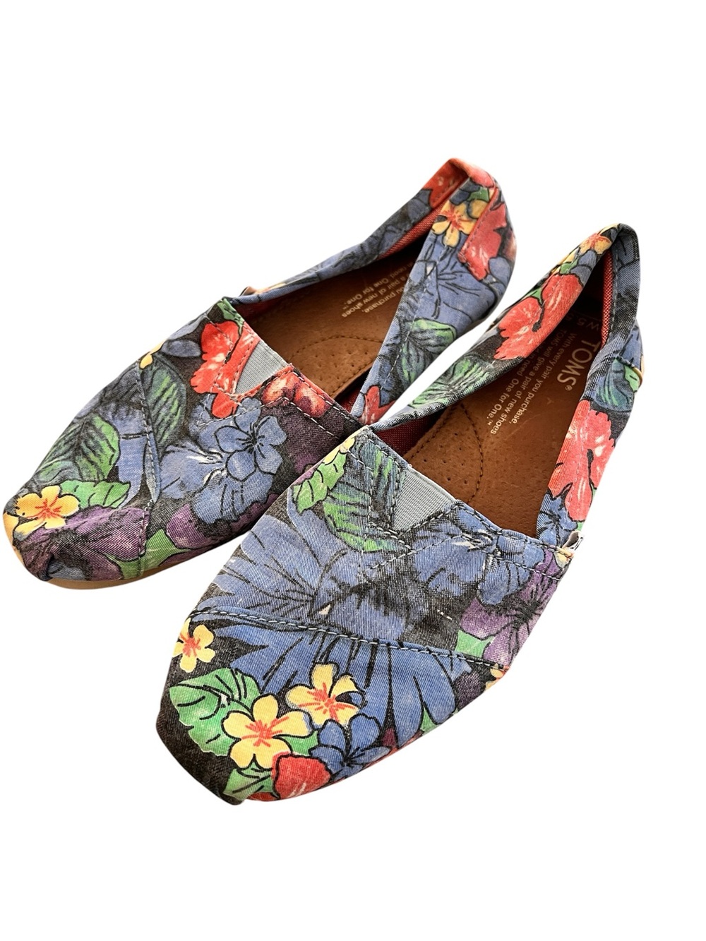 Toms Floral Canvas Slip-On Flats | Women’s 5.5